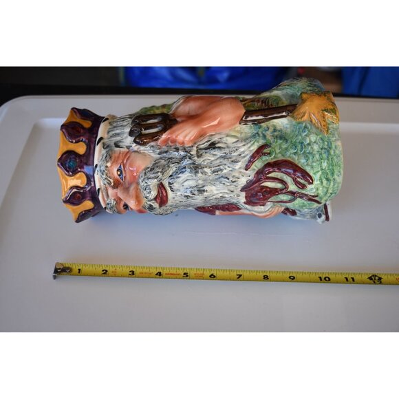 Vintage  Shorter & Son's Hand Crafted Father Neptune Pitcher Stein 11x7 - Picture 7 of 8